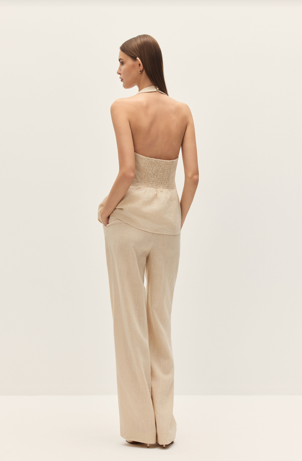 Elodie Carina Beige Halter Top