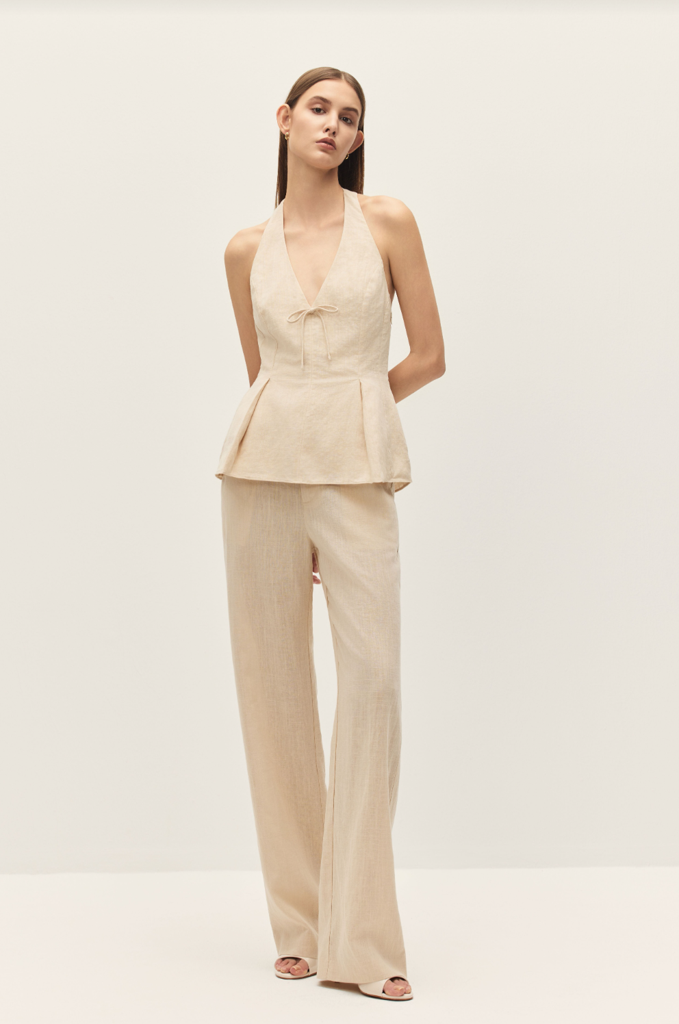 Elodie Carina Beige Halter Top
