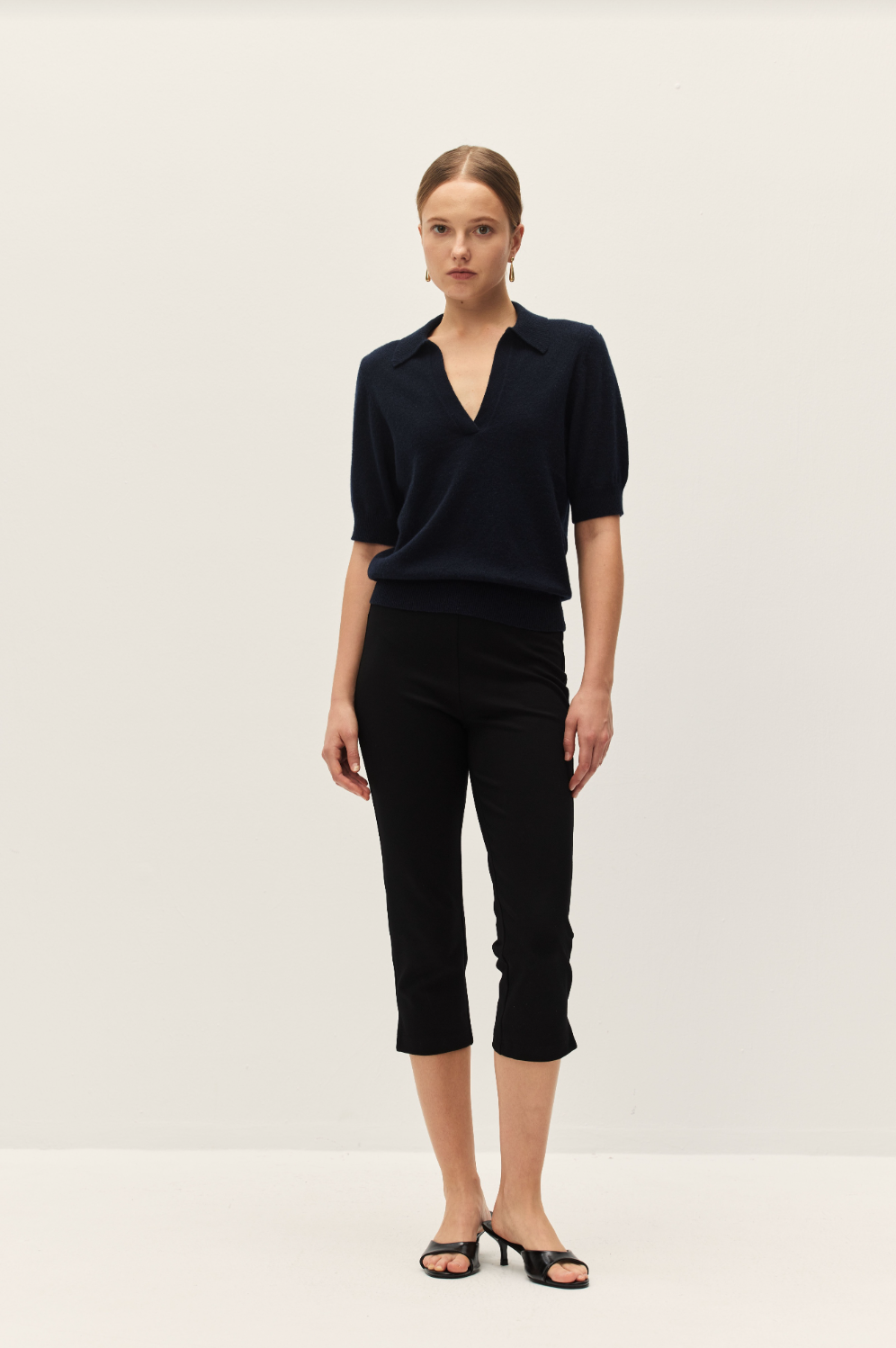 Elodie Ponti Black Capri Pants
