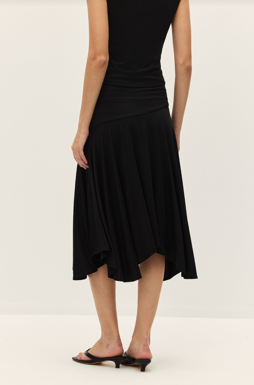 Elodie Irena Black Midi Skirt