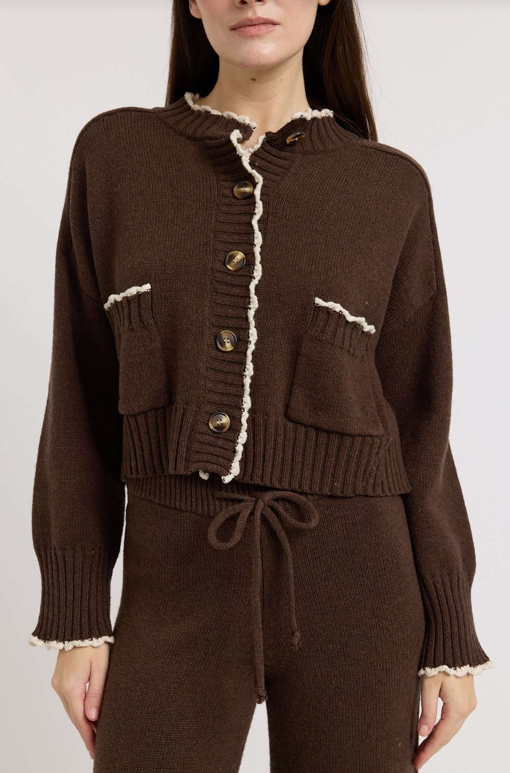 En Saison Victoria Brown Cardigan