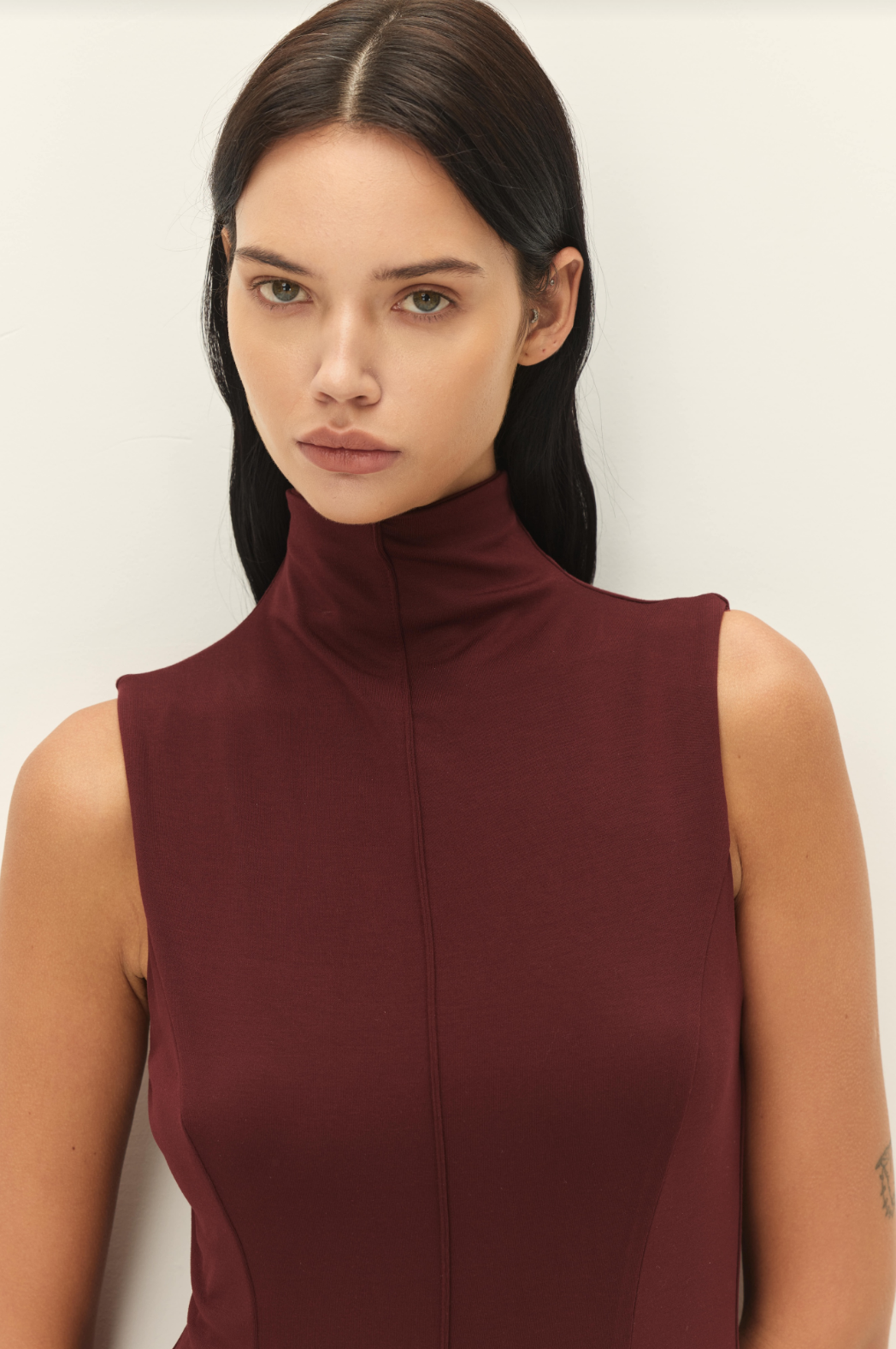 Elodie Soir Mock Neck Mini Dress