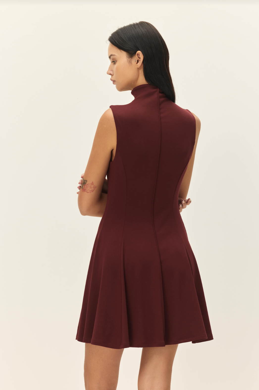 Elodie Soir Mock Neck Mini Dress