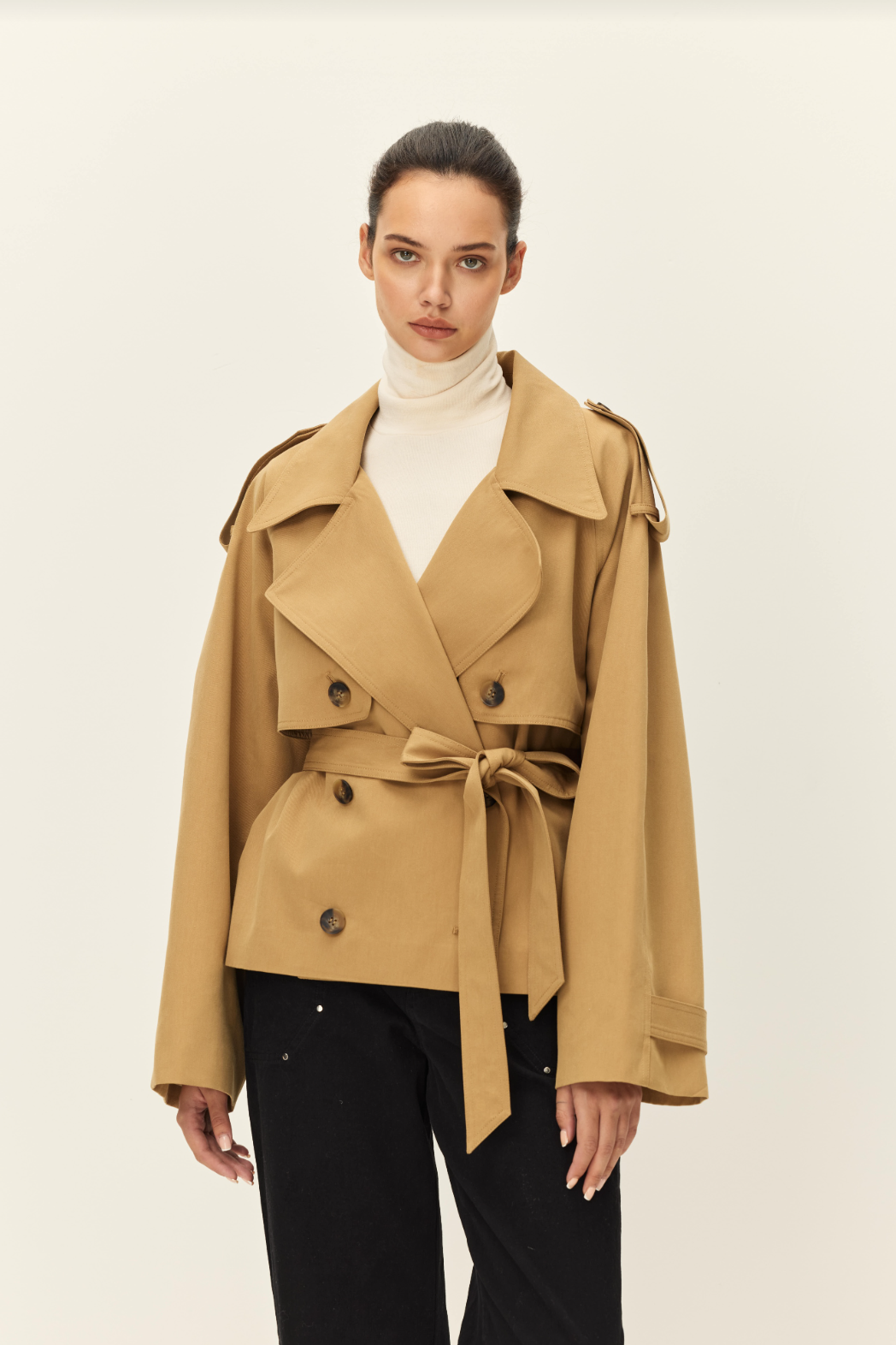 Elodie Eleanor Cropped Trench Coat