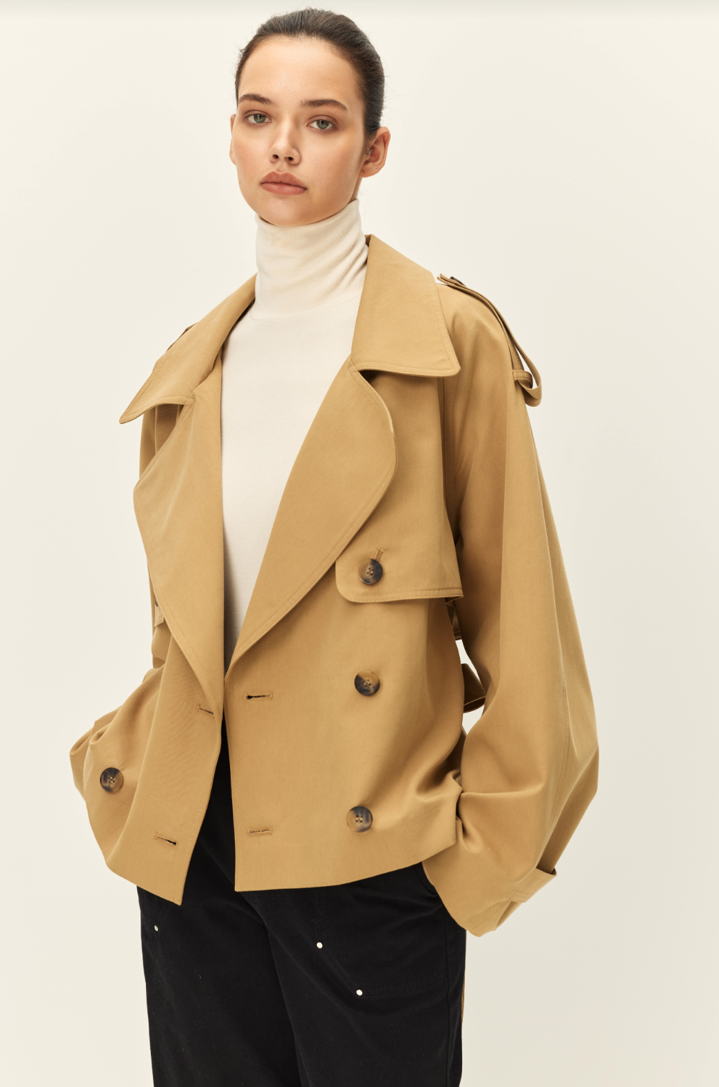 Elodie Eleanor Cropped Trench Coat
