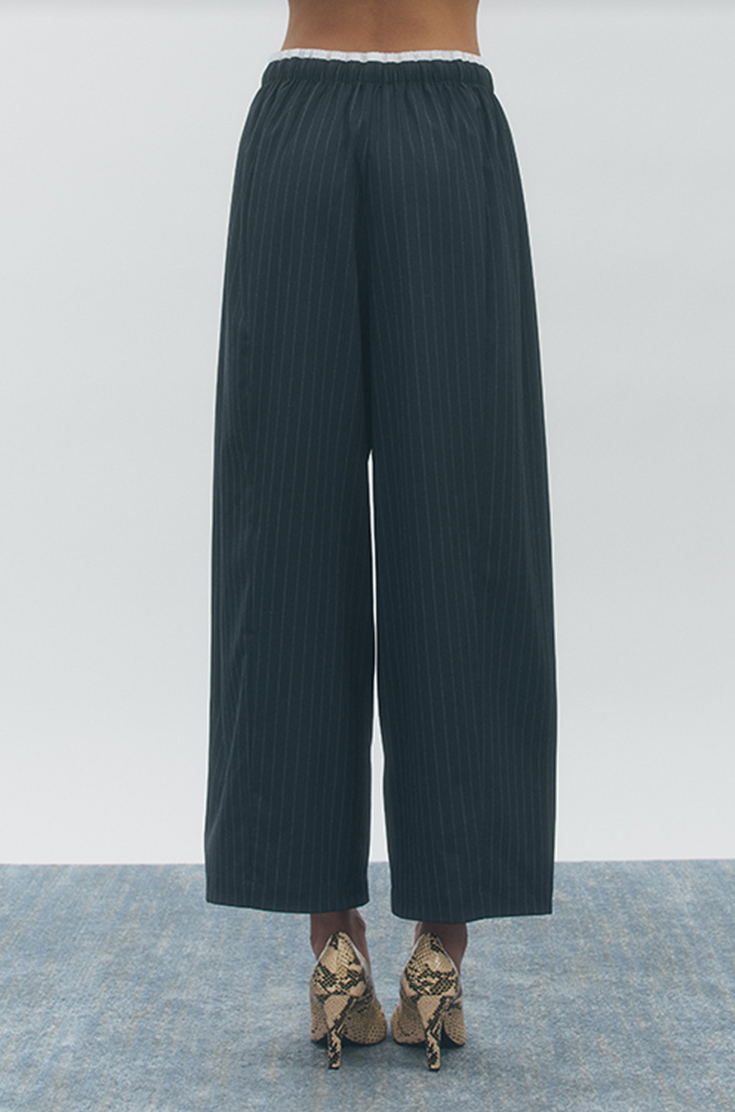 Maude Club Ari Navy Striped Pants