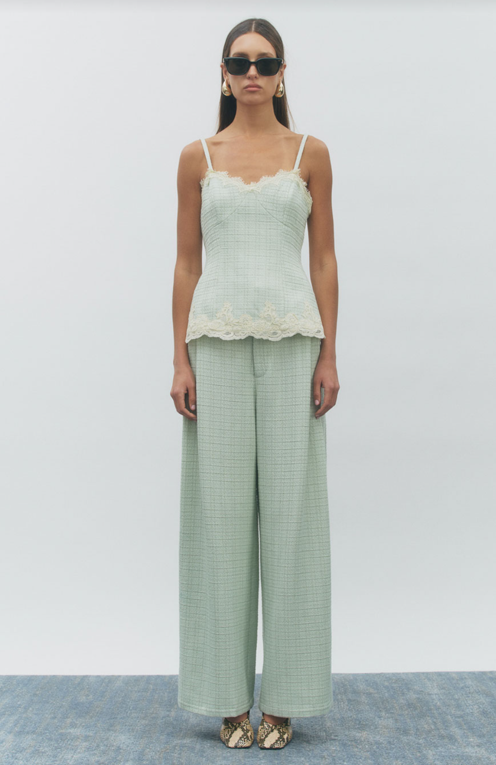 Maude Club Gabby Mint Ivory Top