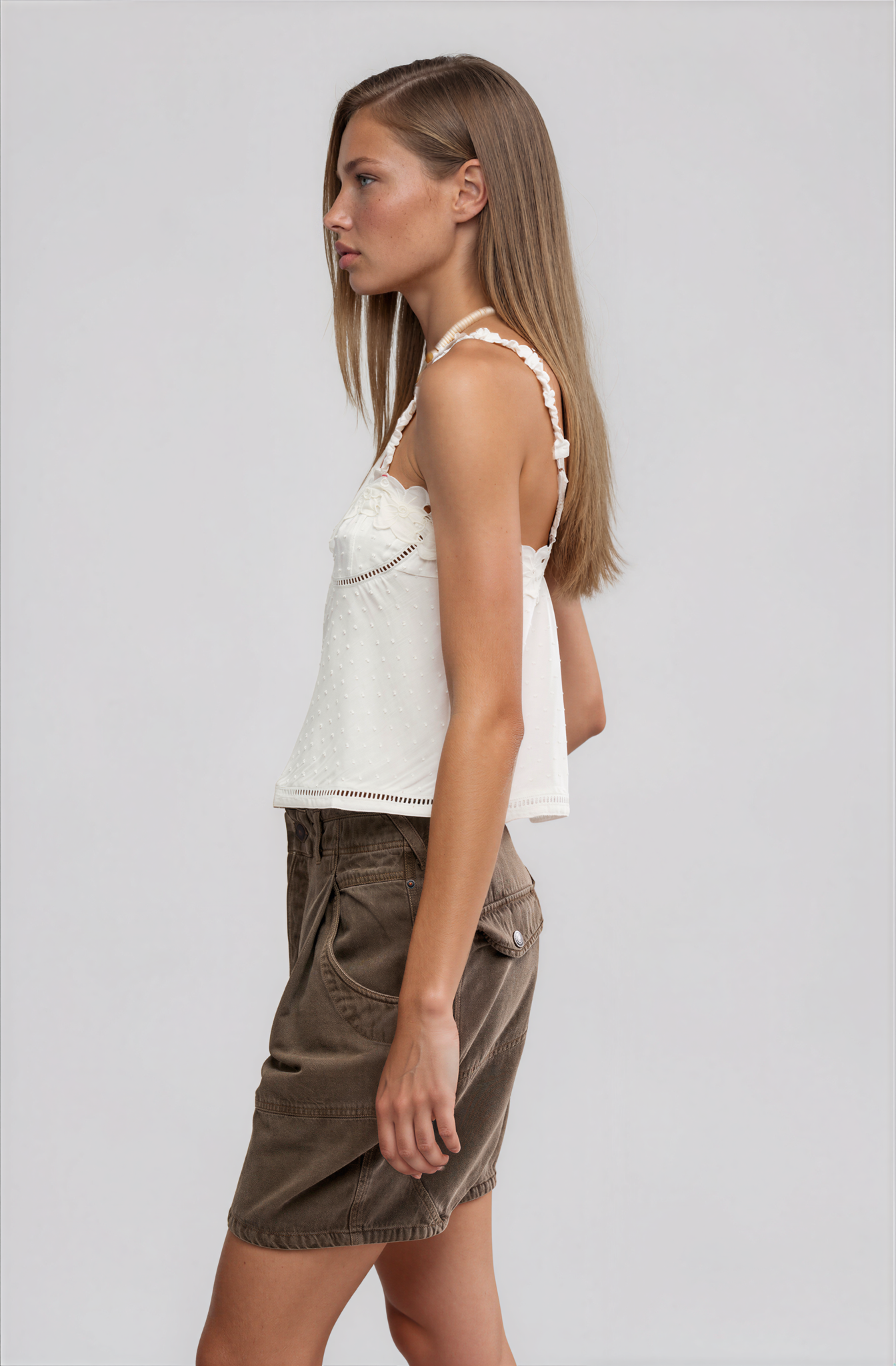 Free People Little Love Tank Clean Ivory