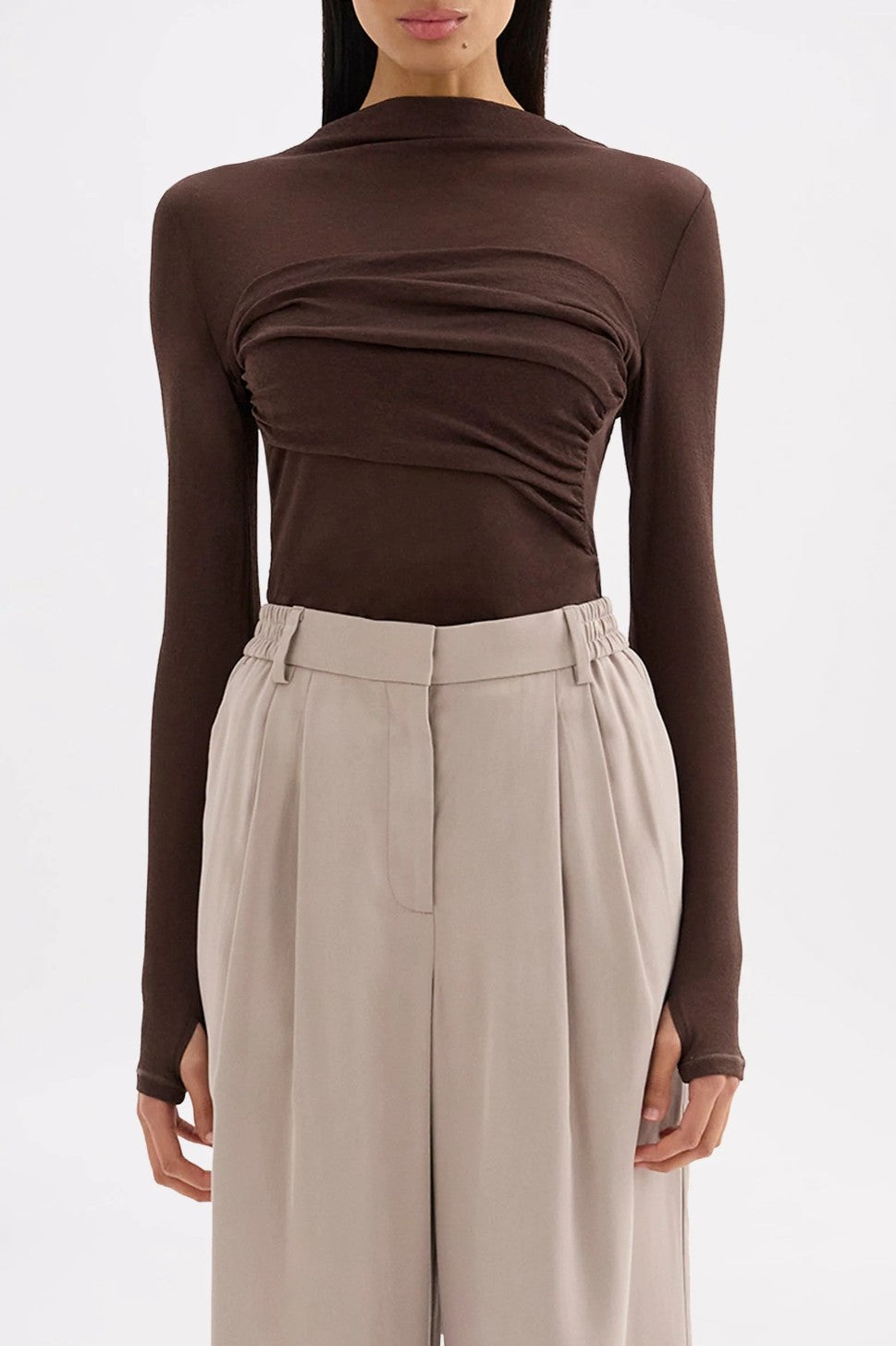 Aster LS Mesh Top Chocolate