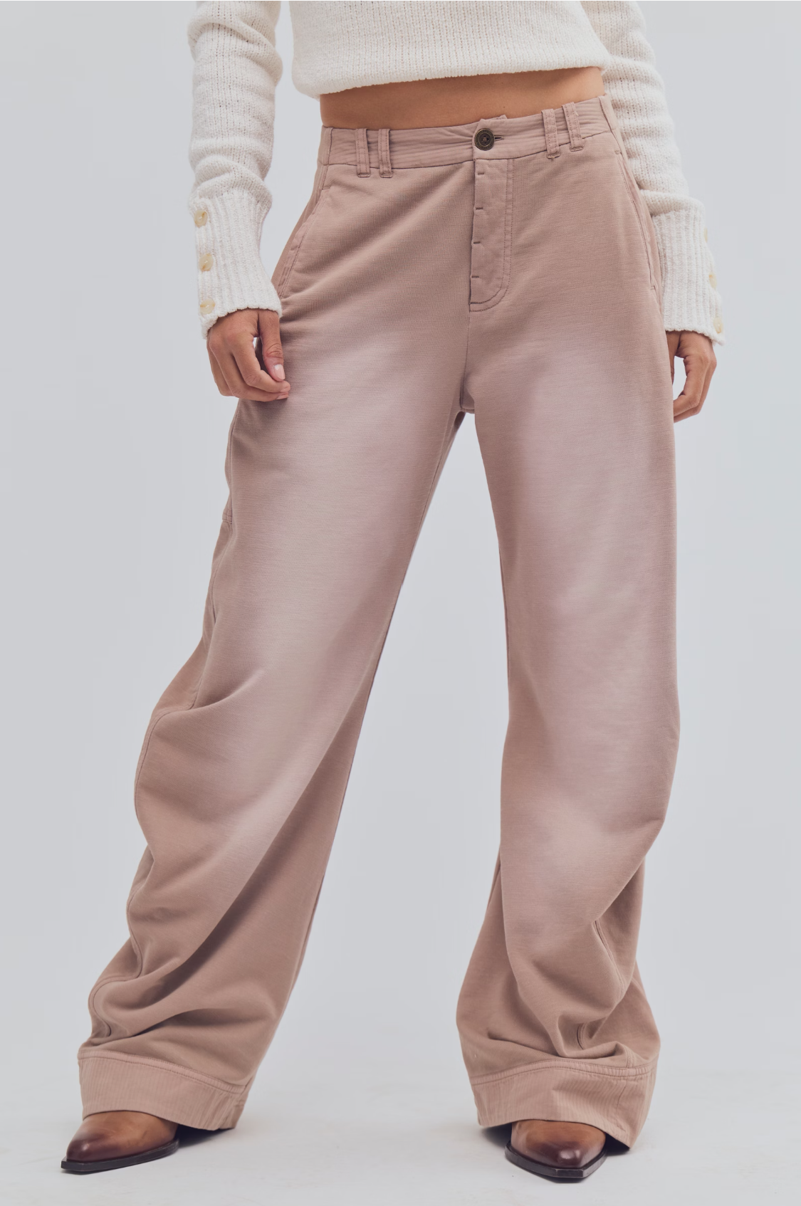 Spotlight Knit Trouser Stucco