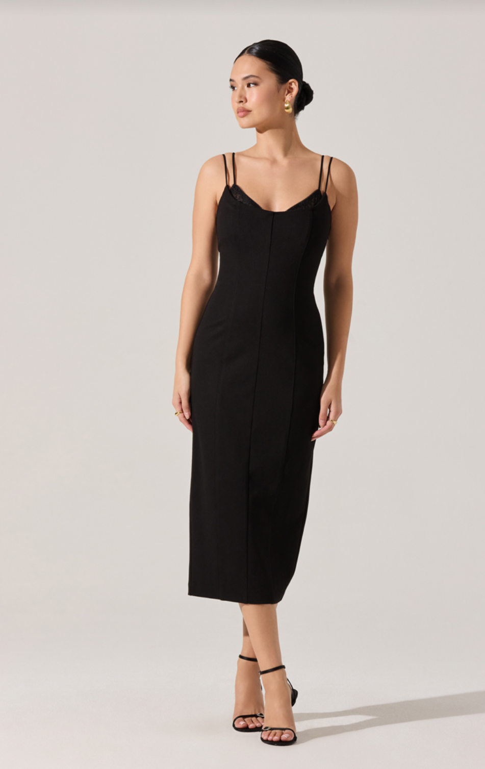 Allura Black Midi Dress