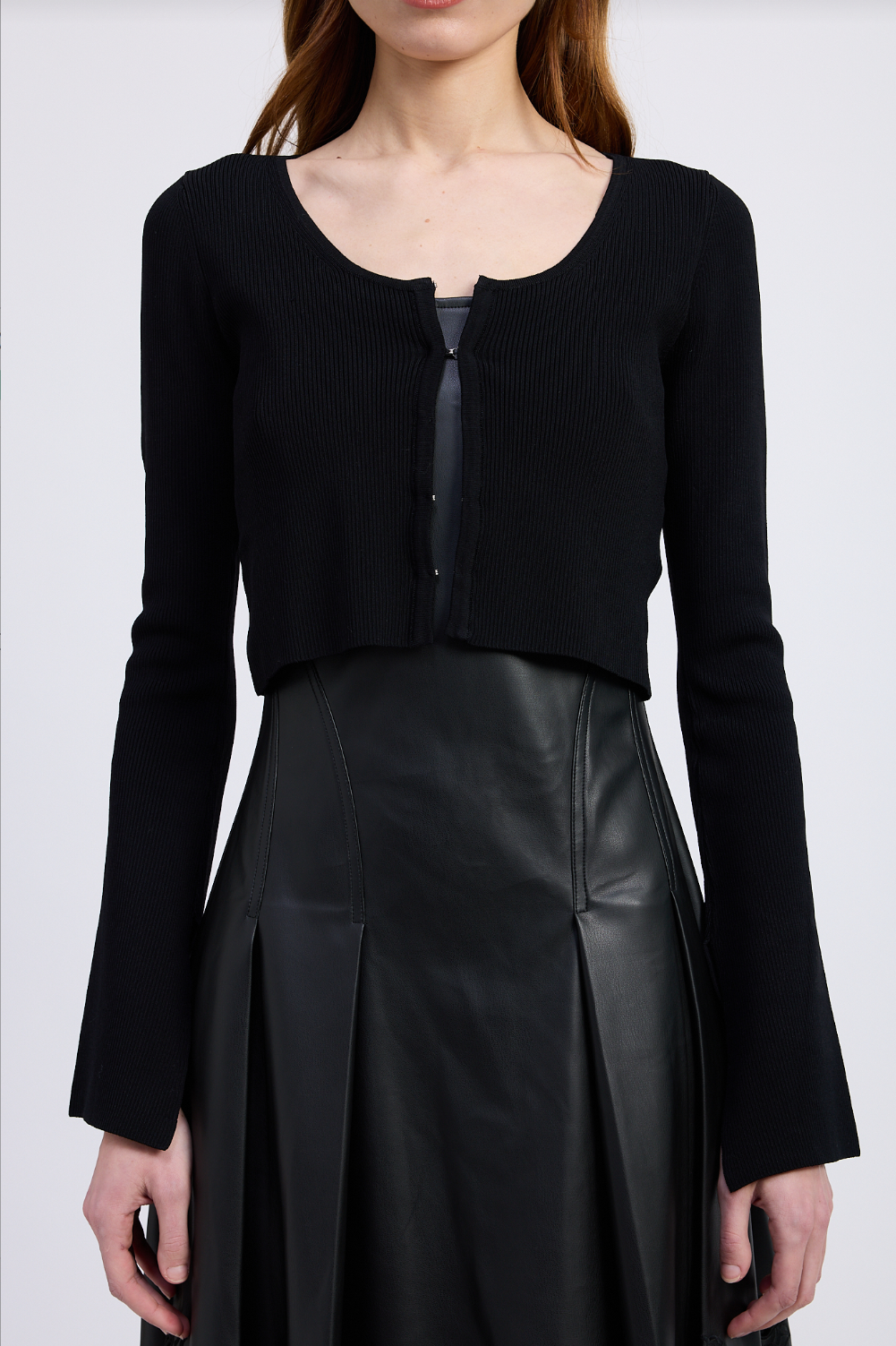 En Saison | Calix Crop Cardigan | Black