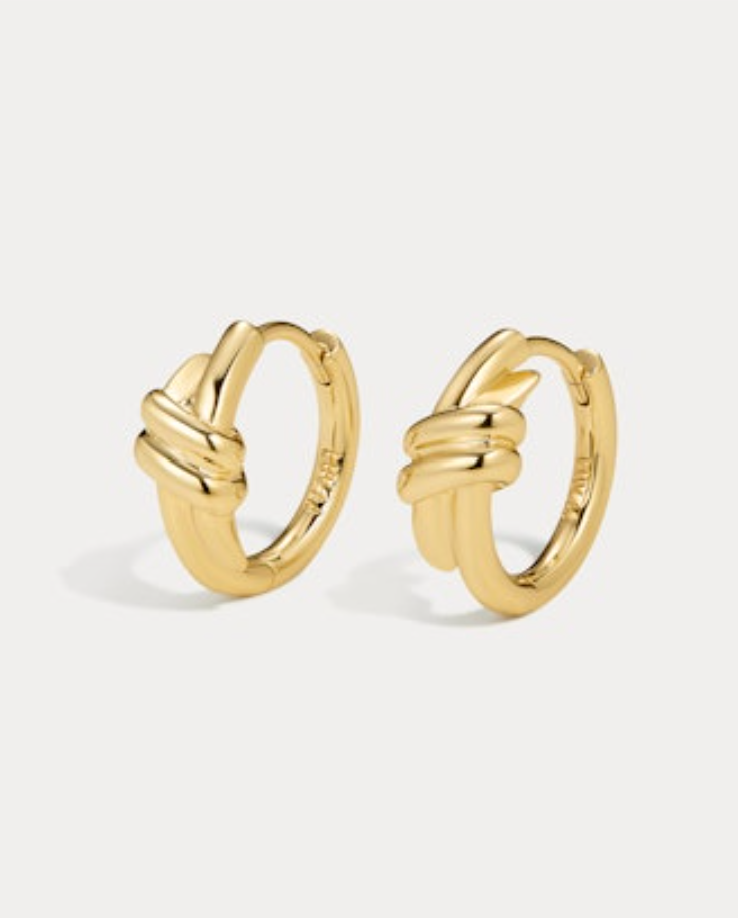 LUV AJ The Margaux Gold Knot Hoops