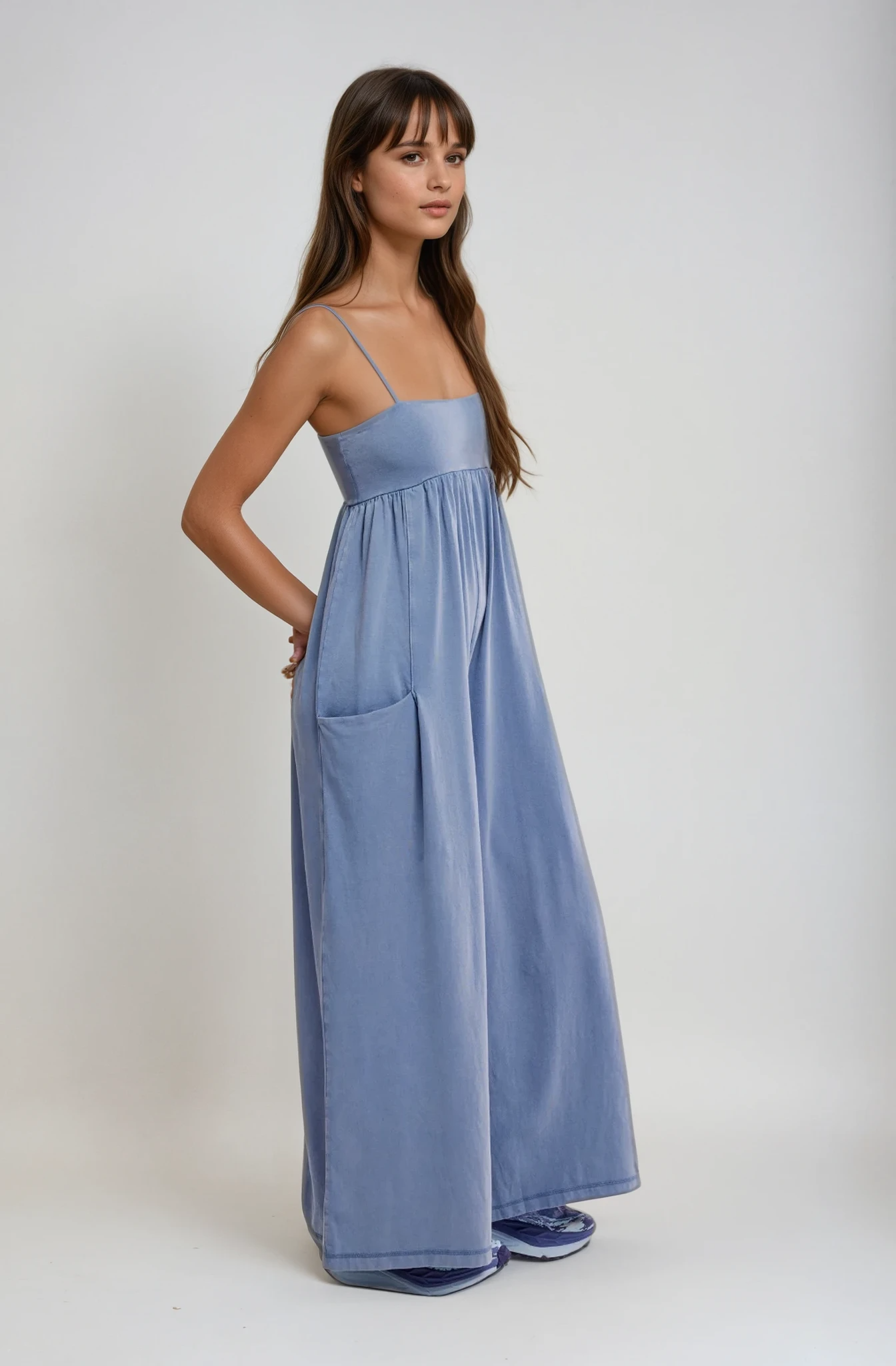 FP Movement Hot Shot Strappy Onesie Blue Ash | Activewear | FP Movement by Free People