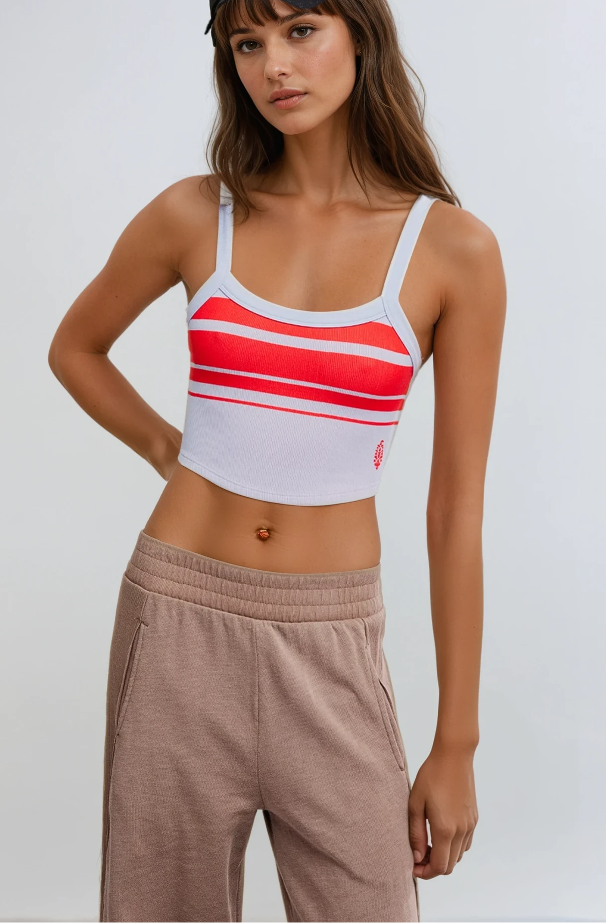 All Clear Striped Cami Retro Stripe Slate