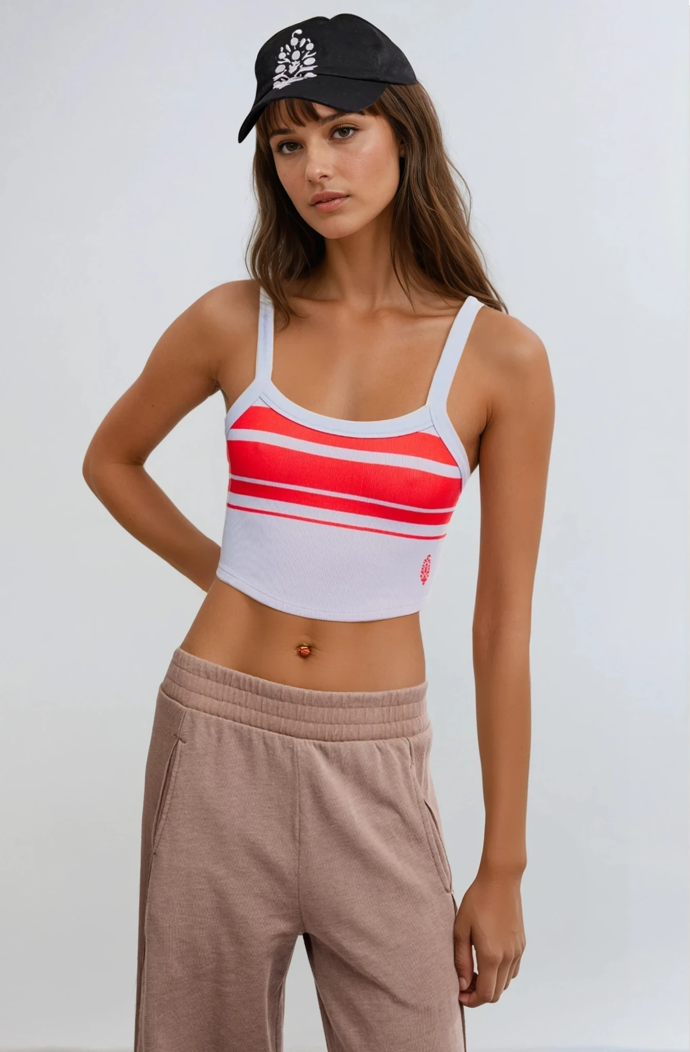 All Clear Striped Cami Retro Stripe Slate
