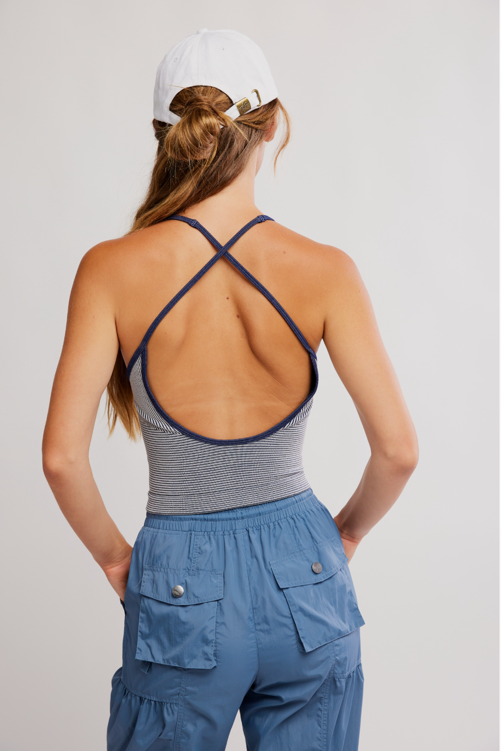 FP Movement Perfectly Pleated Plunge Top Midnight Navy