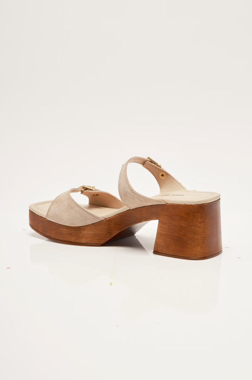 Free People Beck Buckle Clog Cappuccino Suede