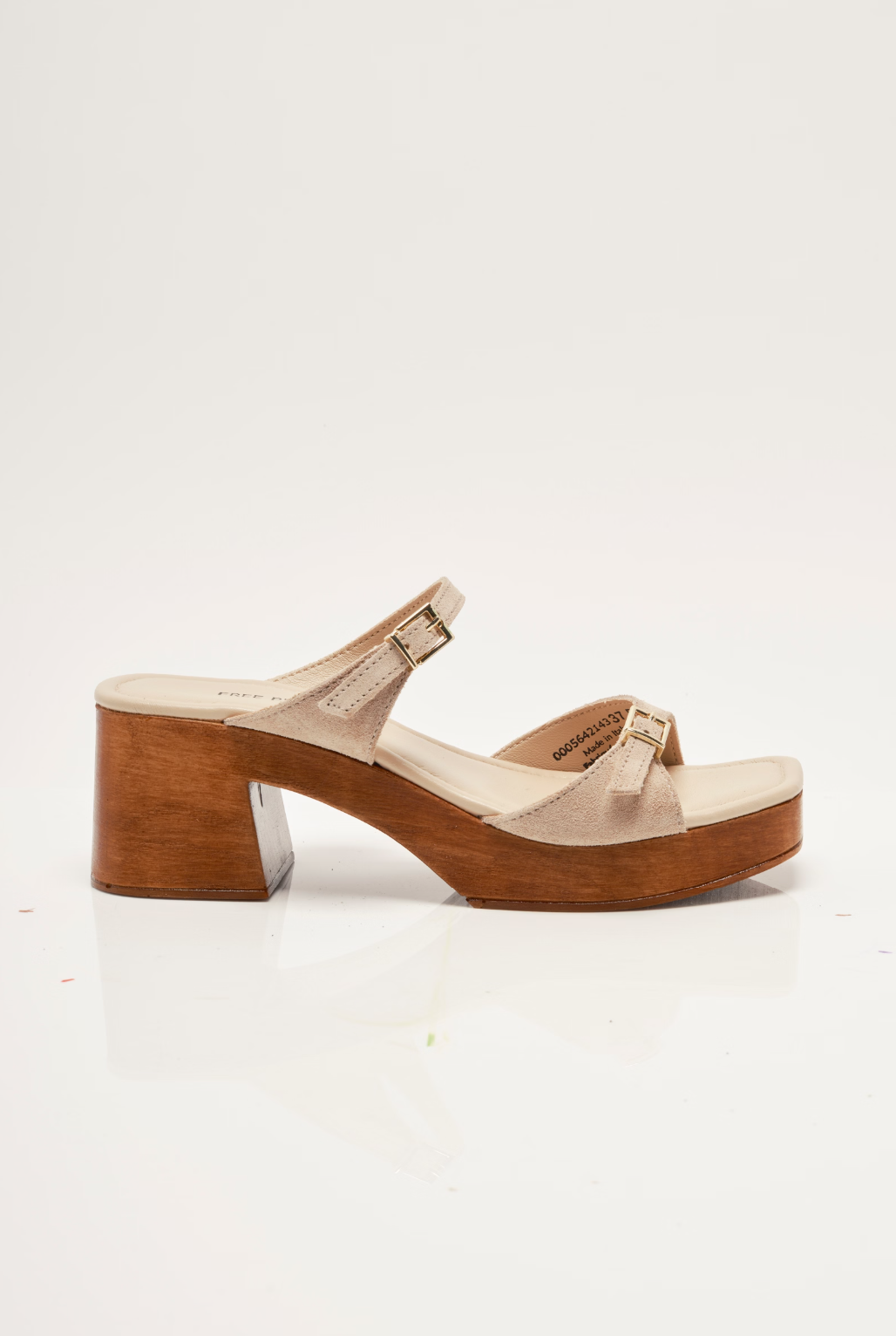 Free People Beck Buckle Clog Cappuccino Suede