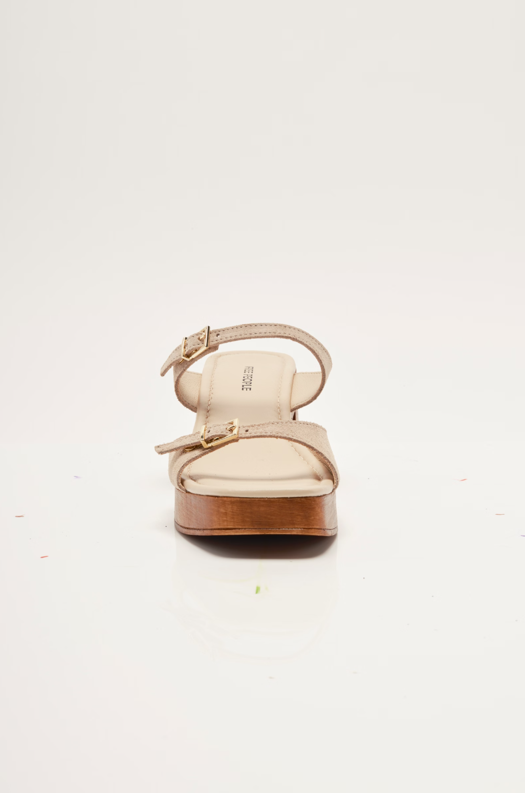 Free People Beck Buckle Clog Cappuccino Suede