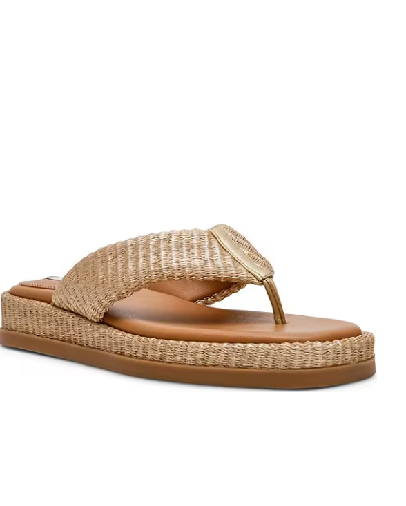 Bella Natural Raffia Thong Sandals Flip Flops