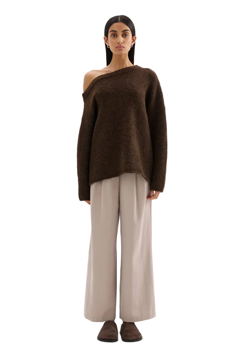 NUDE LUCY LAVINIA CHOCOLATE KNIT SWEATER