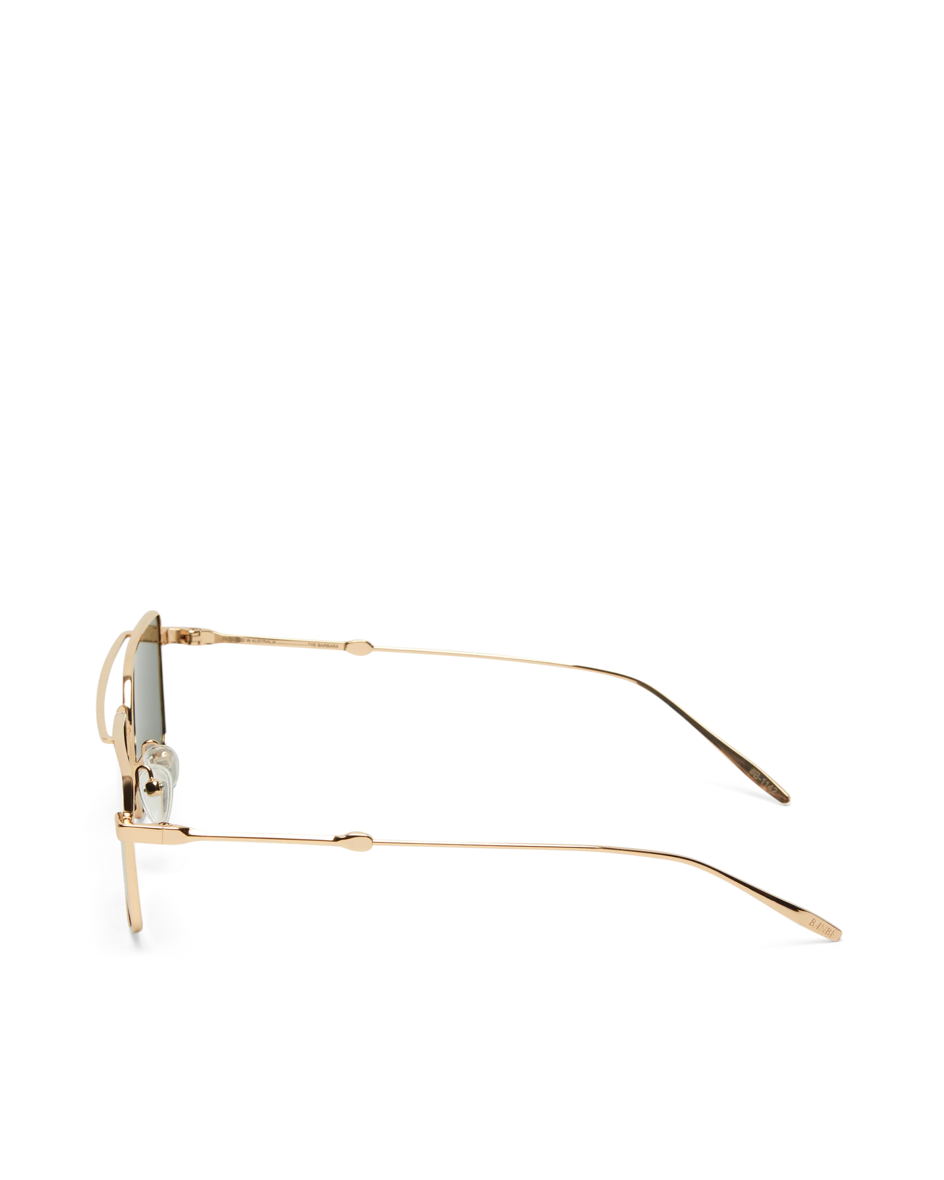The Barbara Sunglasses | Light Gold Green
