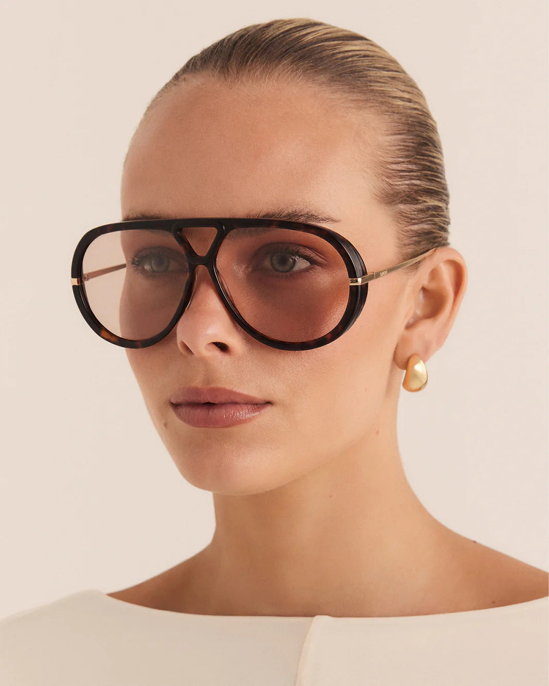 Banbe The Harley Sunglasses Cacao Tort Peach