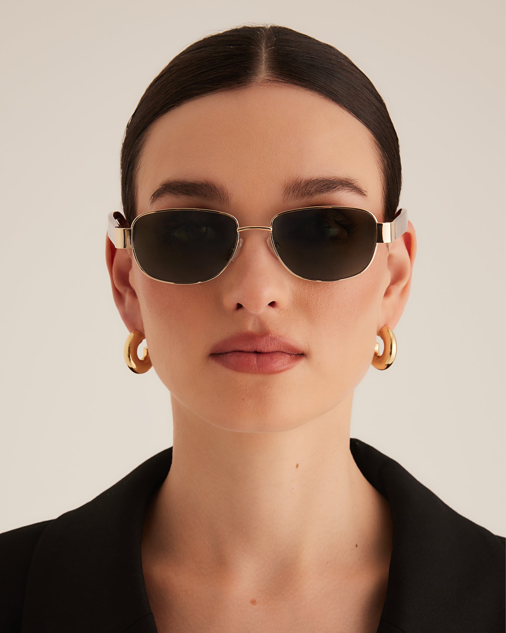 The Addison Sunglasses Gold Havana Tort Green