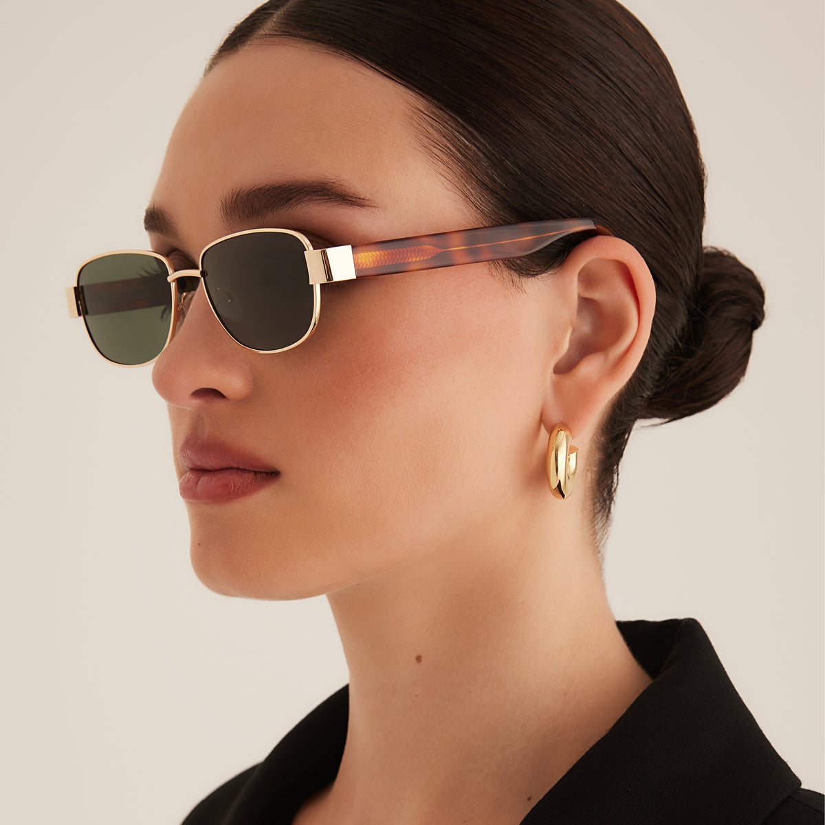 Banbè Addison Sunglasses ✨ The Addison Sunglasses Gold Havana Tort Green main image 4