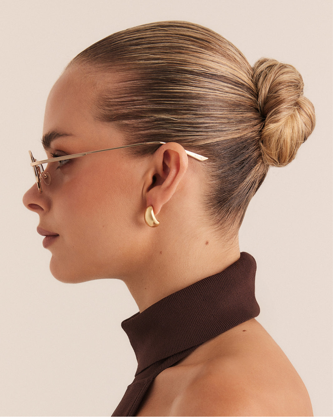 Banbe The Cameron Sunglasses Gold Chocolate Fade