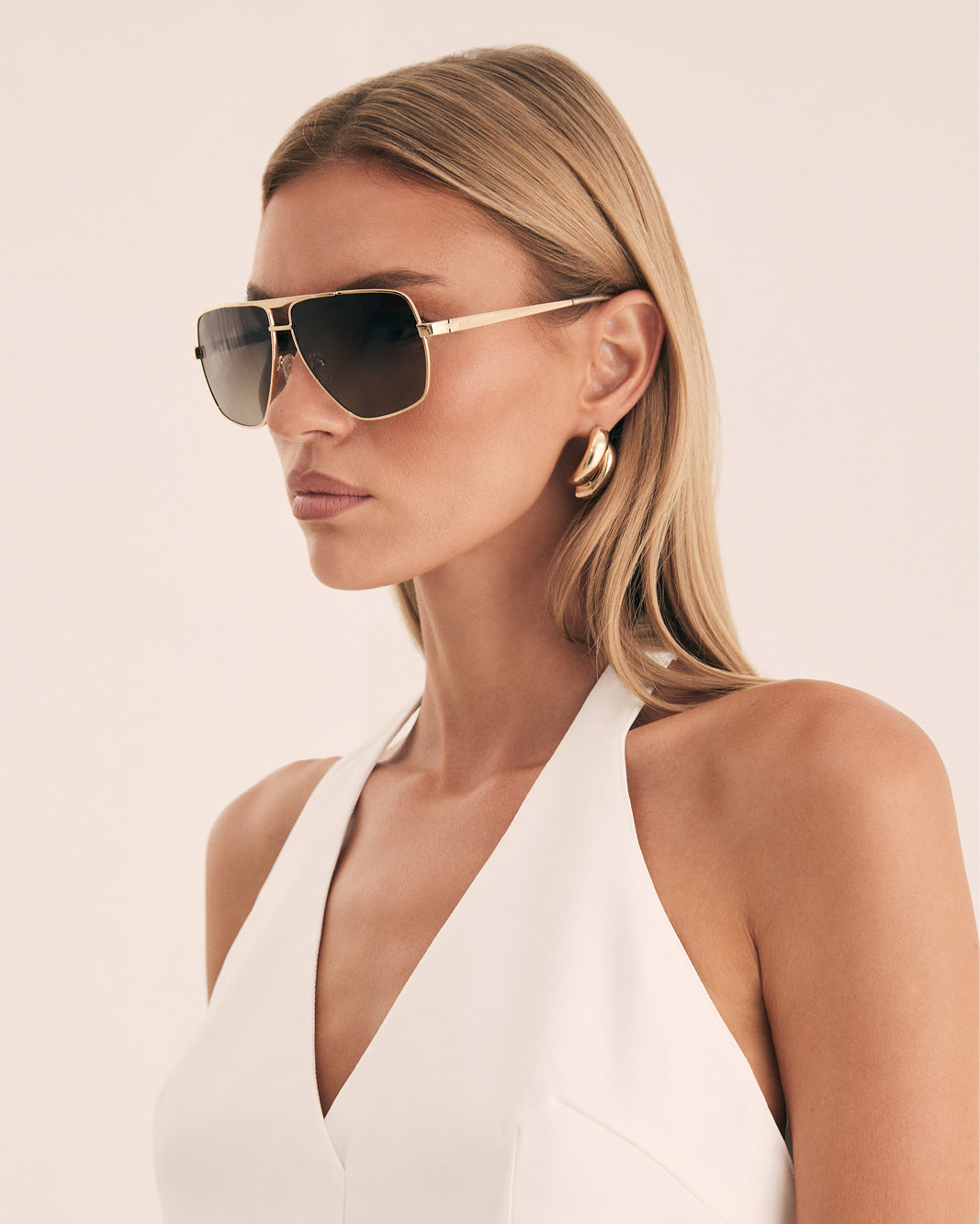 The Grace  Polarized Sunglasses | Gold Taupe