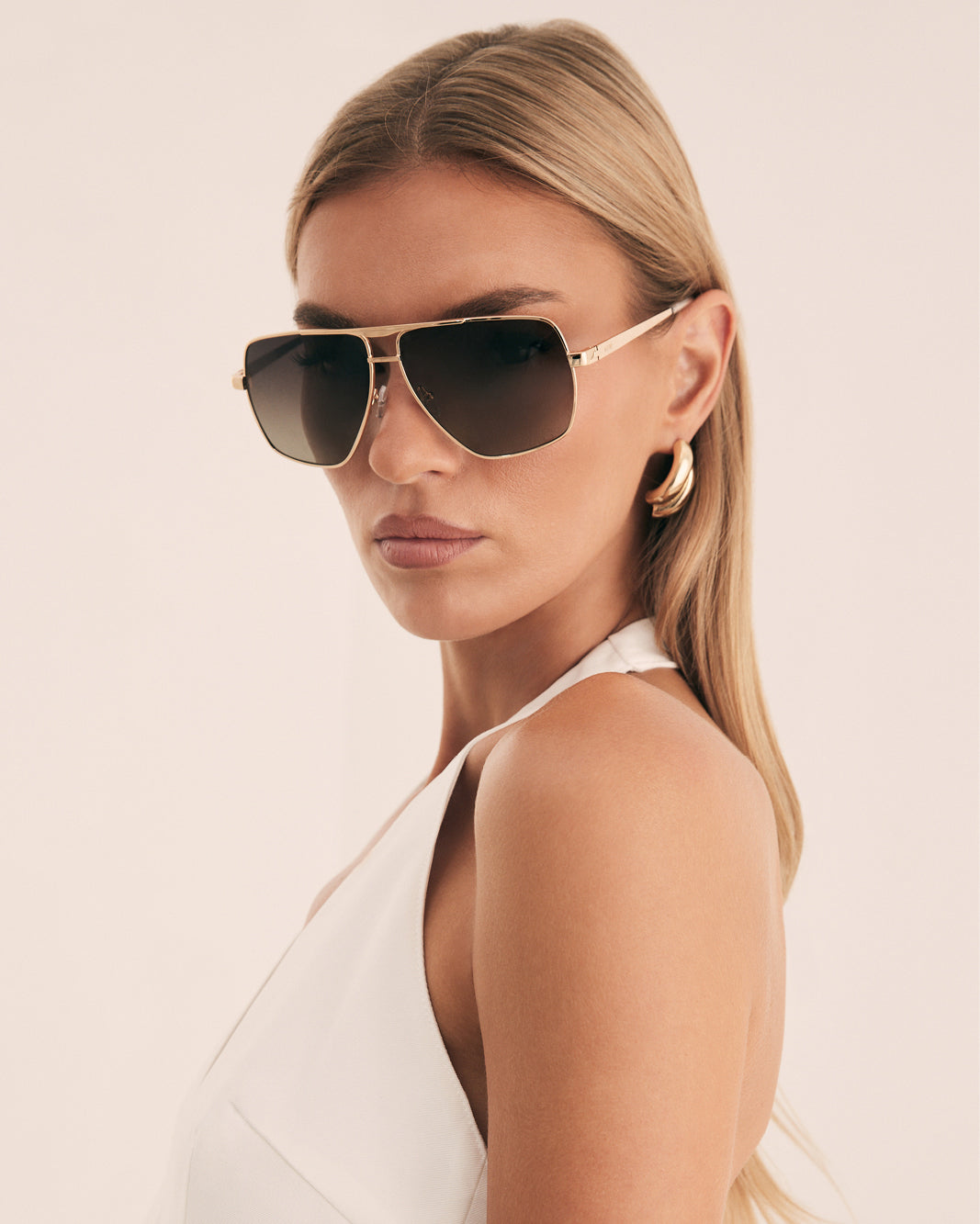 The Grace  Polarized Sunglasses | Gold Taupe