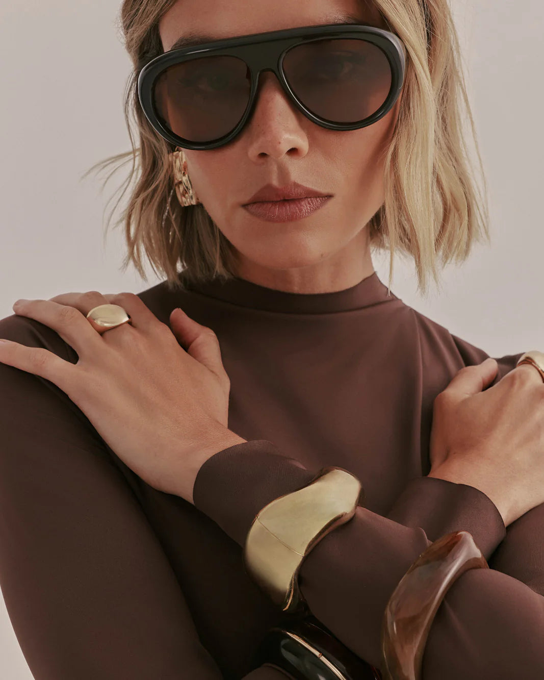 Banbe The Robinson Sunglasses Dark Cacao Coffee