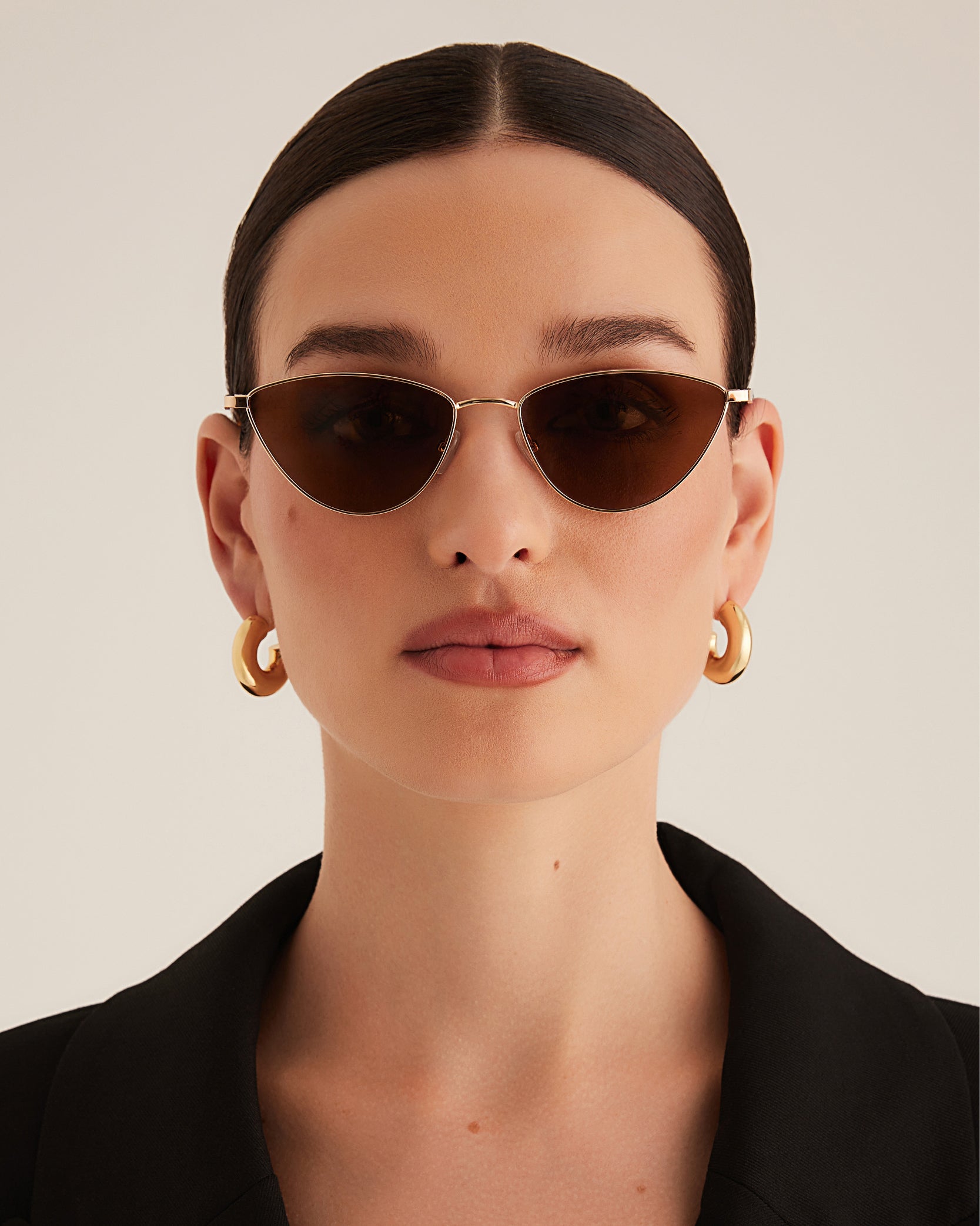 The Sydney Sunglasses Gold Brown
