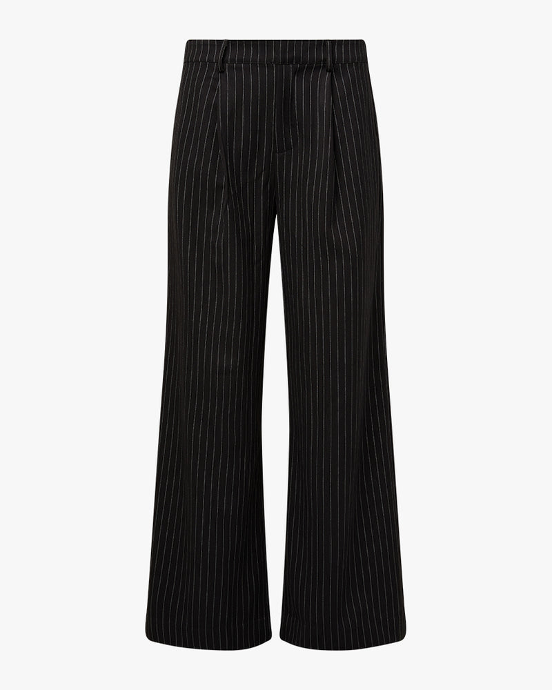 WeWoreWhat | Low Rise Trousers | Black Pin Stripe