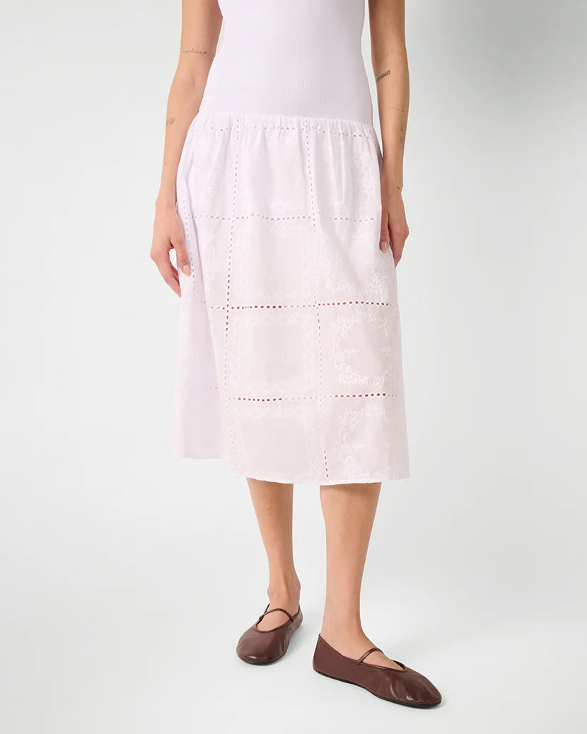 Ribbed Cotton Midi | White