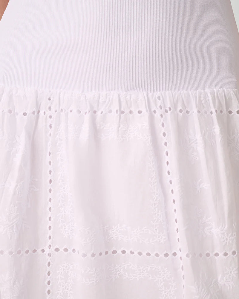 WeWoreWhat | Ribbed Cotton Midi | White
