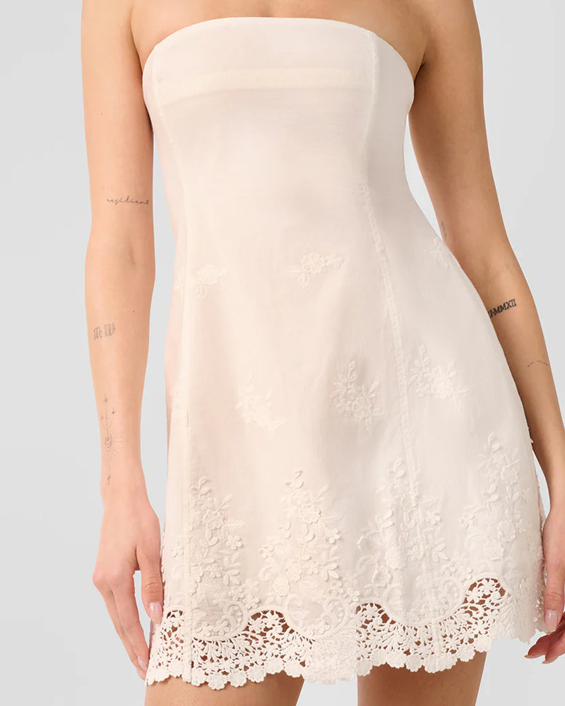 WeWoreWhat Strapless Peplum Mini Dress