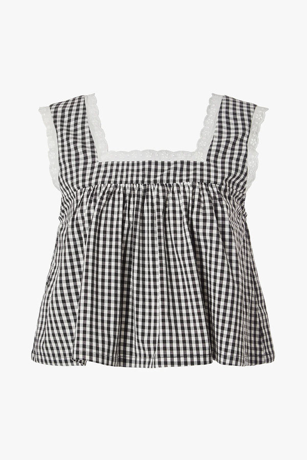 WeWoreWhat | Square Neck Baby Doll Top | Black Multi