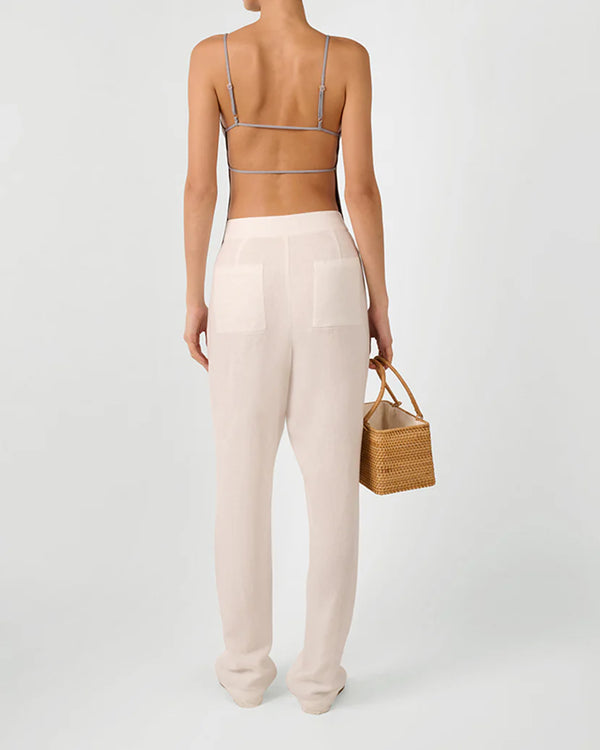 WeWoreWhat | High Straight Neck Top | Dusty Blue