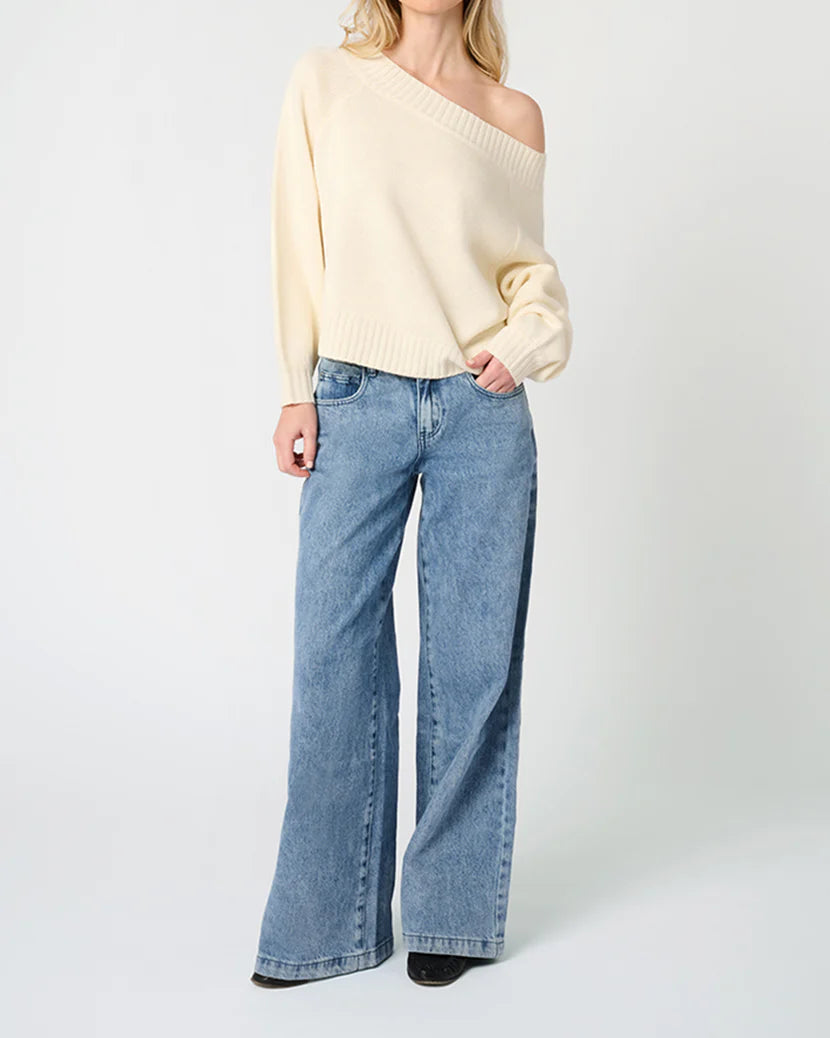 WeWoreWhat | Off The Shoulder Sweater | Ivory