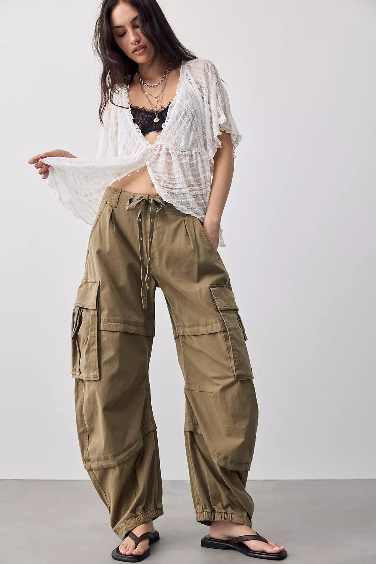 We the Free Reef Curved Twill Cargo Pants Aloe