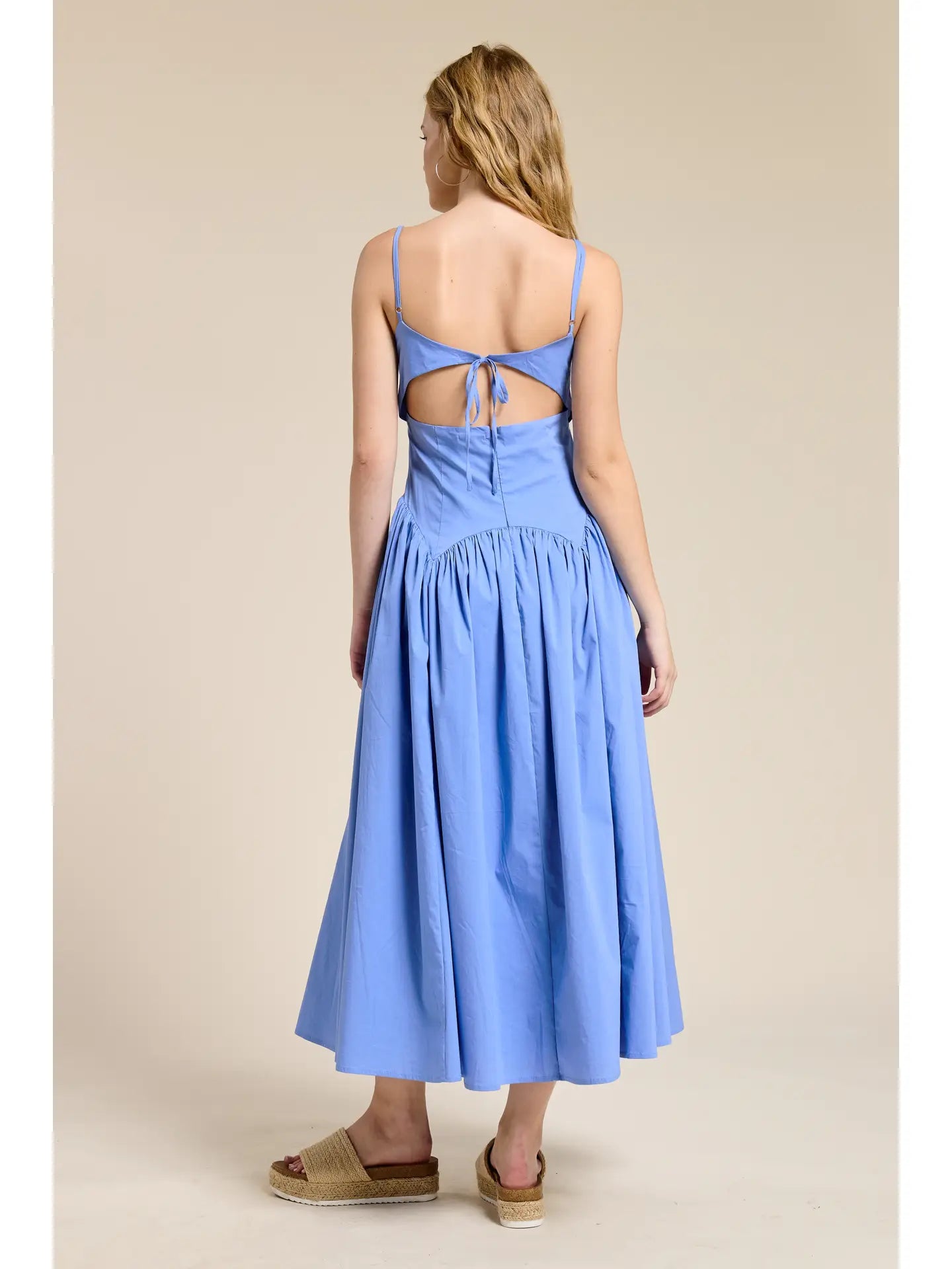 Ocean Embroidered Midi Dress