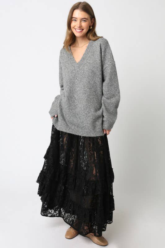 Kinley Brown Knit Sweater