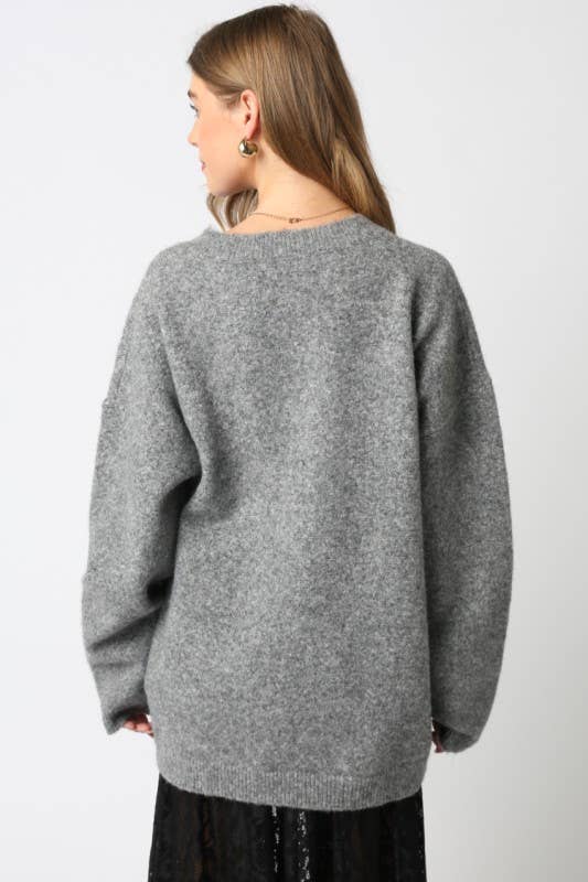 Kinley Brown Knit Sweater
