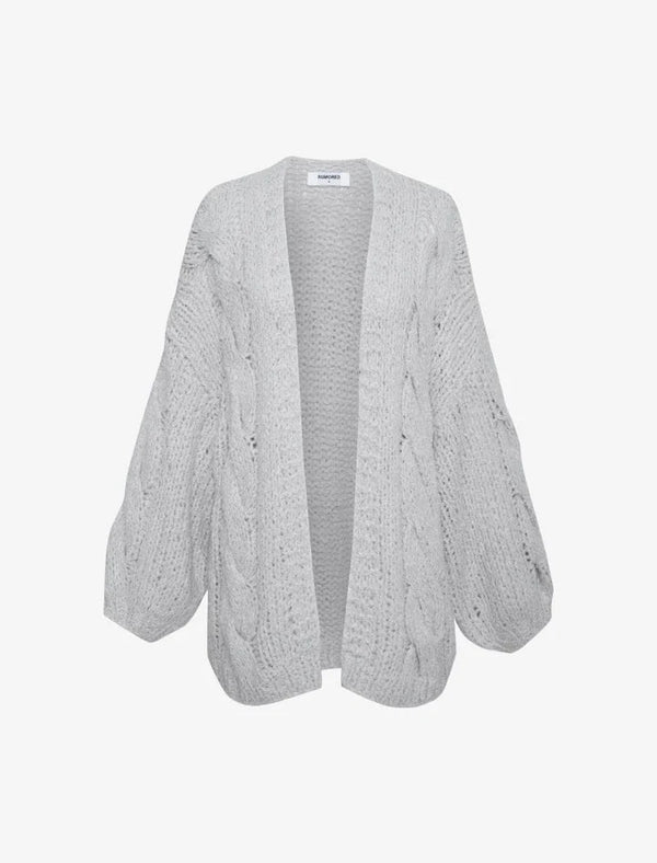 Rumored | Aspen Cardigan Sweater | White Smoke