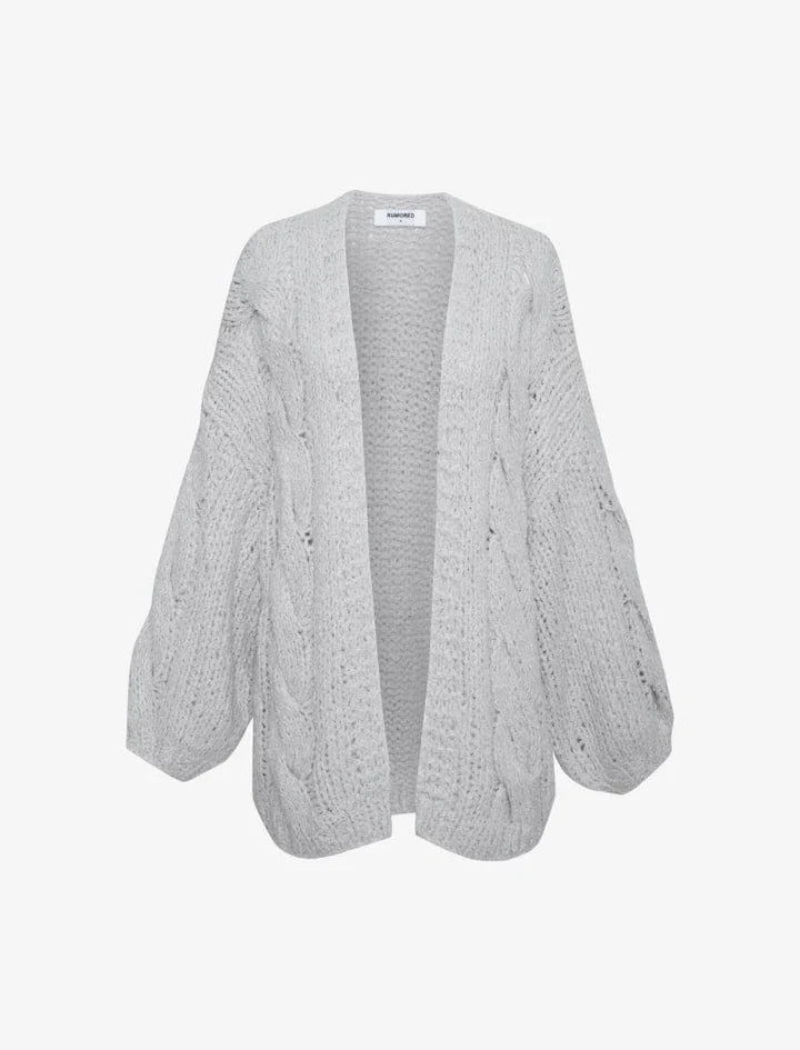 Rumored | Aspen Cardigan Sweater | White Smoke