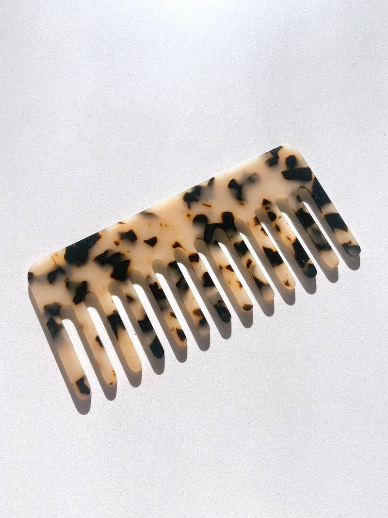 Wide Tooth Acetate Hair Comb | Eco-Friendly