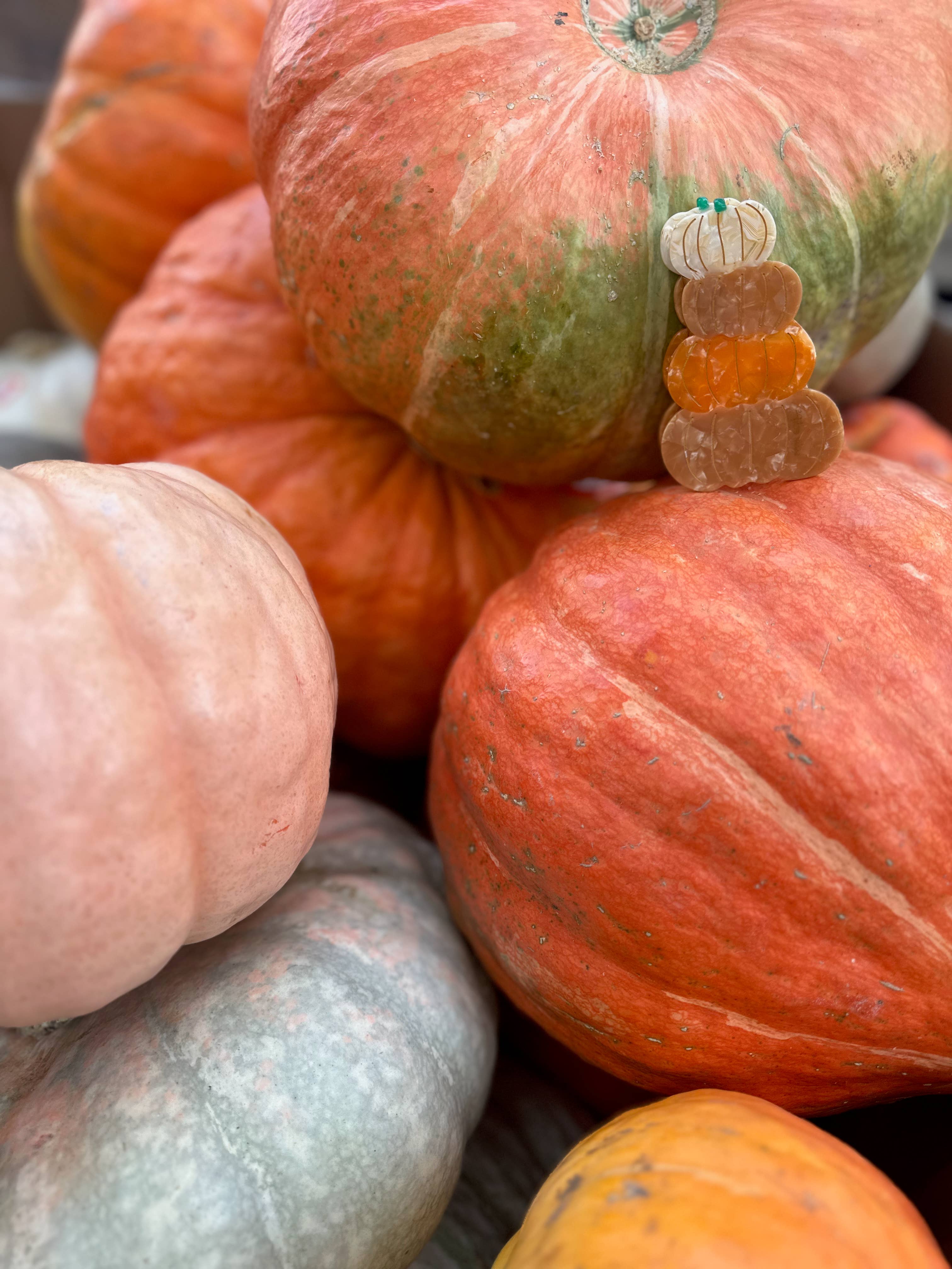 Pumpkin Stack Claw Hair Clip